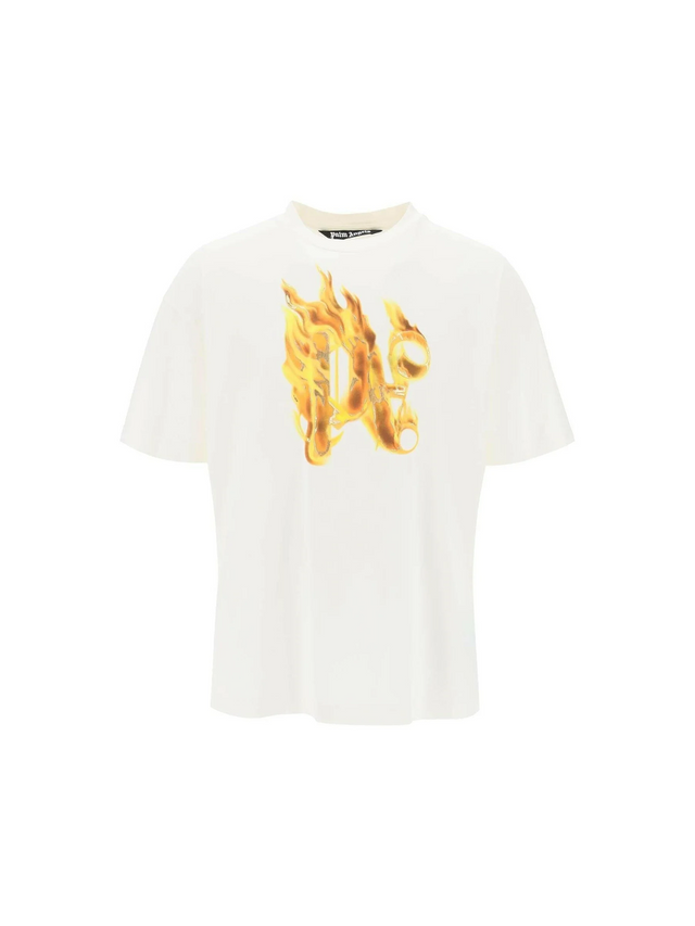 Burning Monogram Cotton T-Shirt.