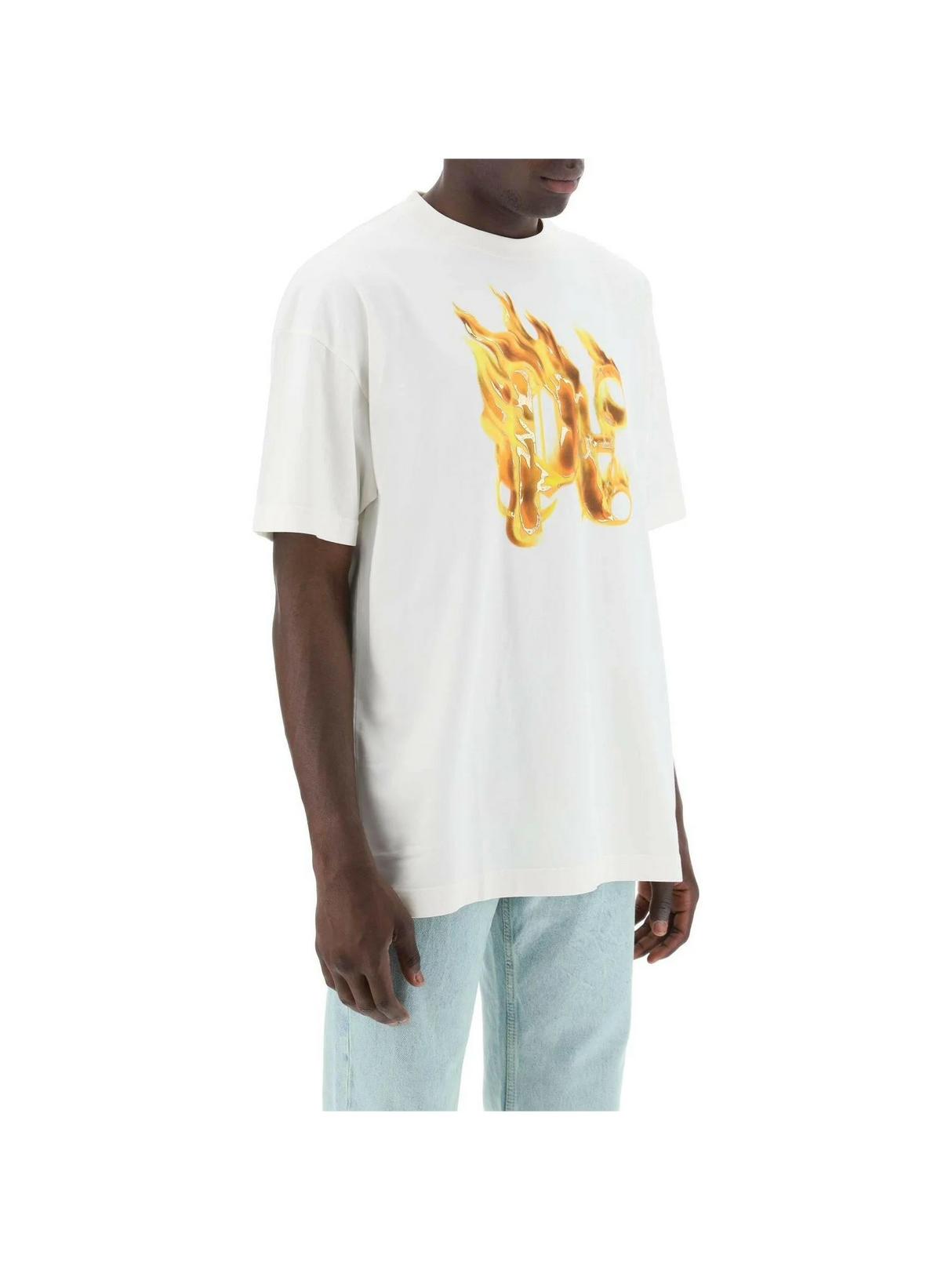 Burning Monogram Cotton T-Shirt.