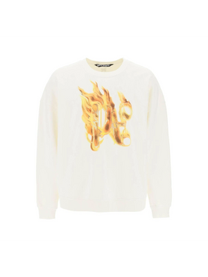 Burning Monogram Crewneck Sweatshirt.