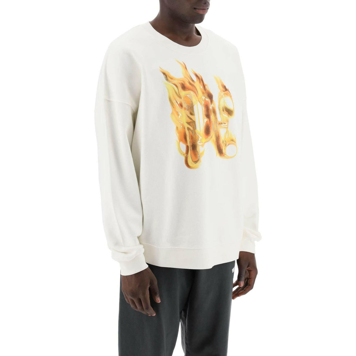 Burning Monogram Crewneck Sweatshirt.