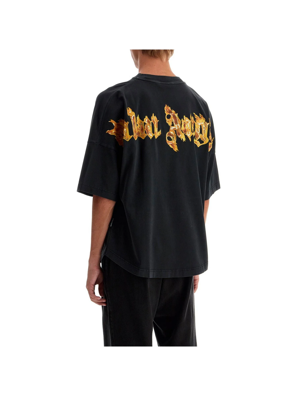 PALM ANGELS-"Burning Palm Oversized T -JOHN JULIA.