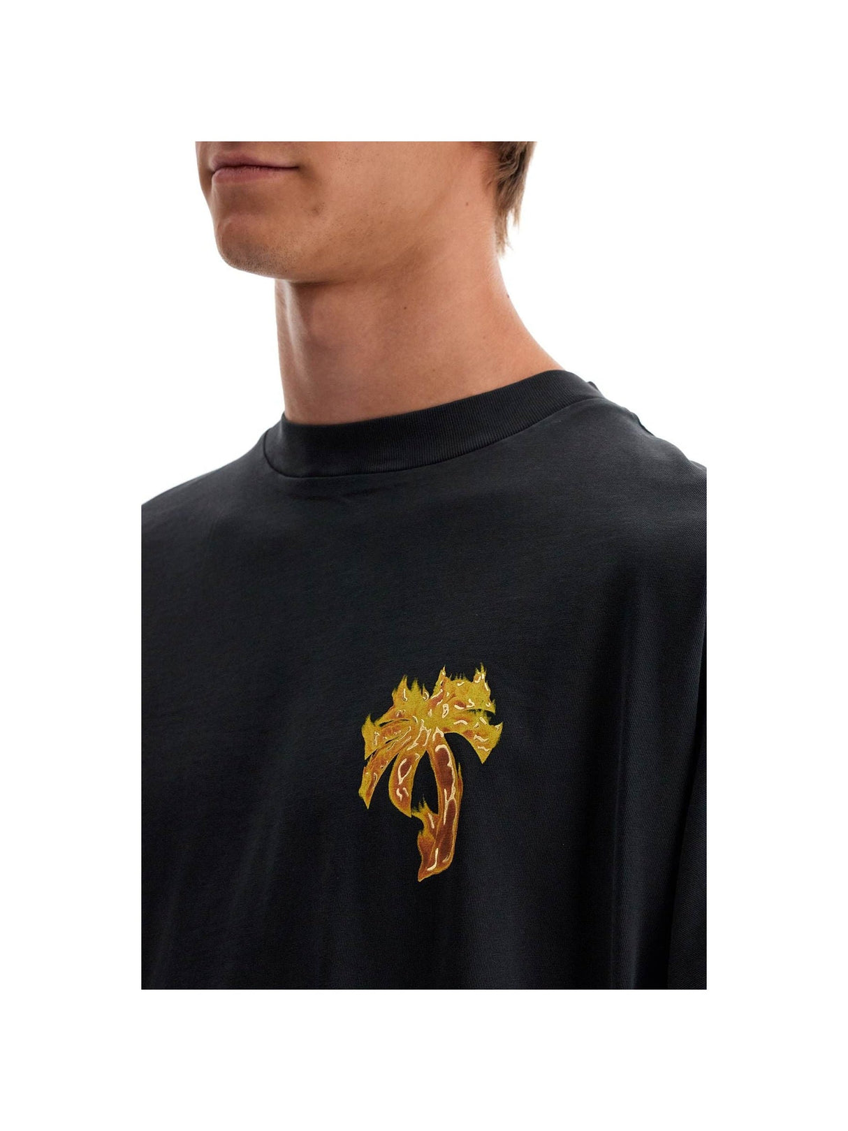 PALM ANGELS-"Burning Palm Oversized T -JOHN JULIA.