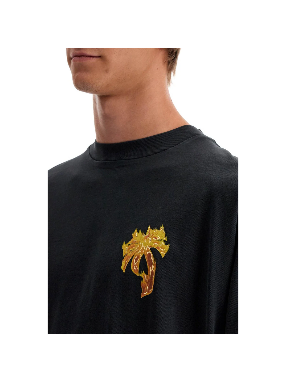 PALM ANGELS-"Burning Palm Oversized T -JOHN JULIA.