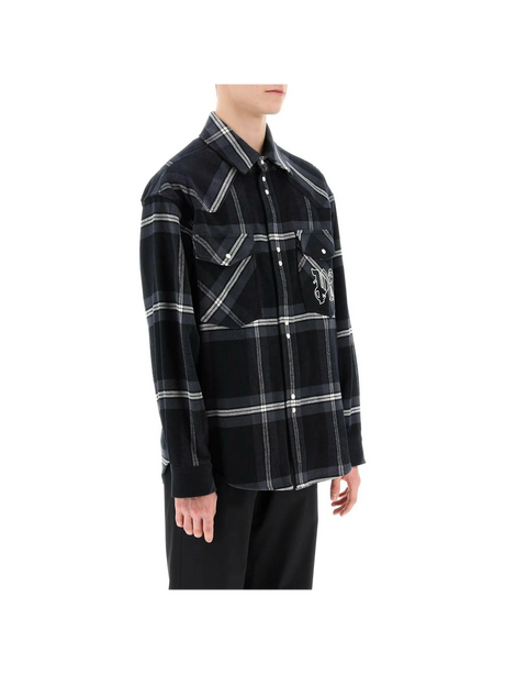 Check Flannel Overshirt PALM ANGELS JOHN JULIA.