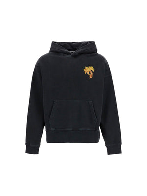 Cotton French Terry Burning Palm Oversized Hoodie