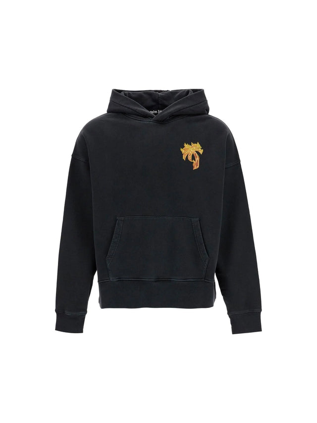 Cotton French Terry Burning Palm Oversized Hoodie - Men > Clothing > T-Shirts and Sweatshirts > Sweatshirts