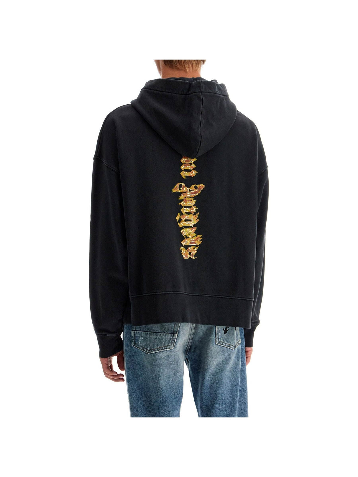 Cotton French Terry Burning Palm Oversized Hoodie