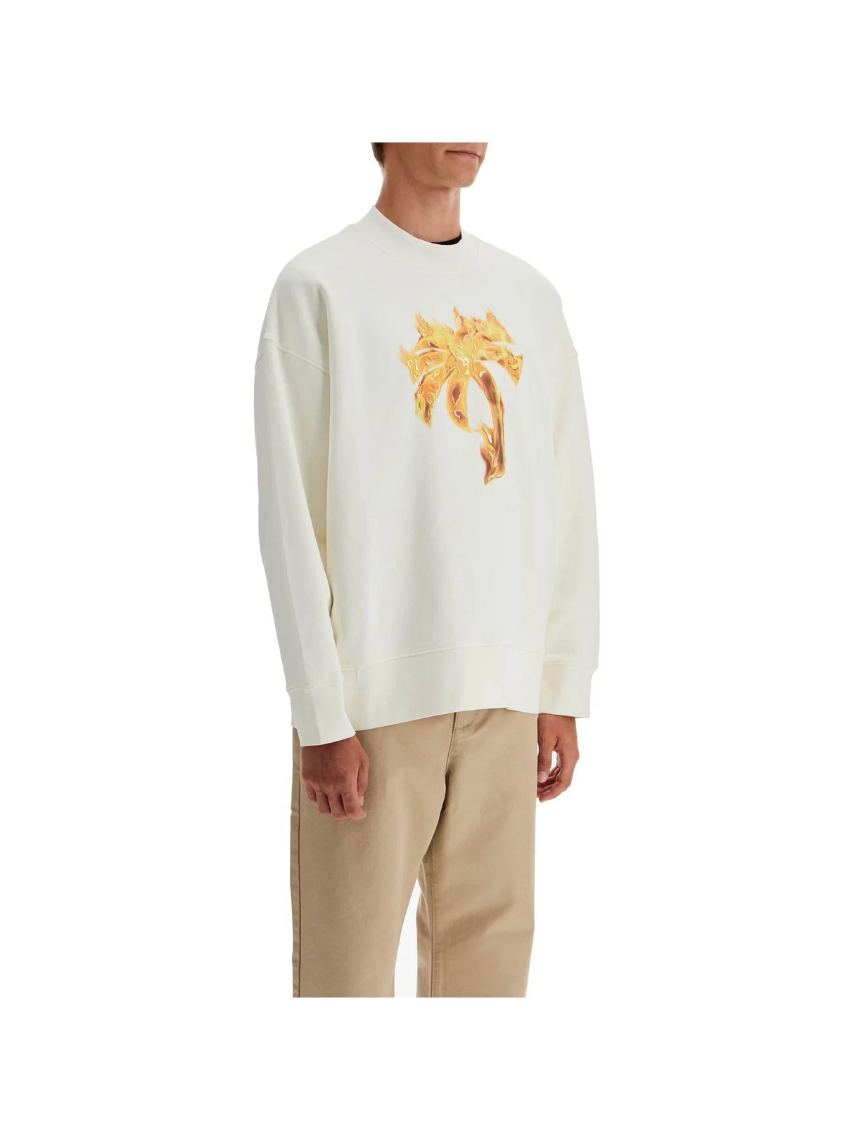 Cotton French Terry Burning Palm Oversized Sweatshirt - Men > Clothing > T-Shirts and Sweatshirts > Sweatshirts