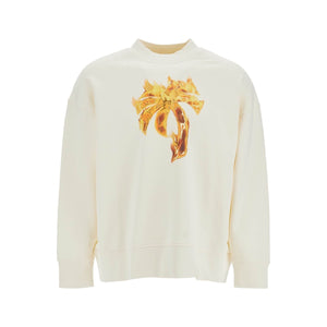 Cotton French Terry Burning Palm Oversized Sweatshirt - Men > Clothing > T-Shirts and Sweatshirts > Sweatshirts