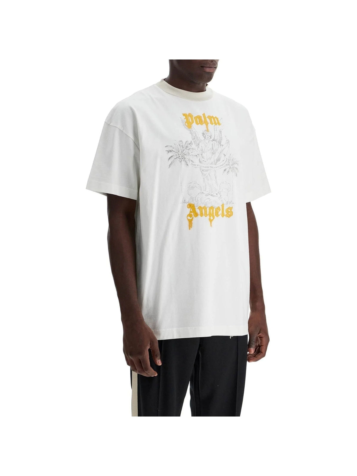 Cotton Jersey Oversized Pencil Print T-Shirt - Men > Clothing > T-Shirts and Sweatshirts > T-shirts