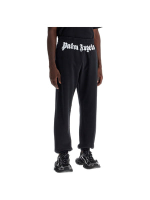 Cotton Slub Jersey Logo Print Joggers