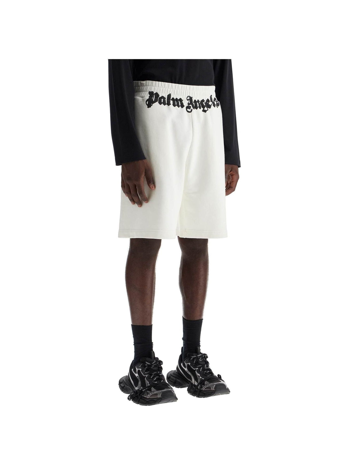 Cotton Slub Jersey Sporty Bermuda Shorts Logo Print - Men > Clothing > Trousers > Bermudas and Shorts