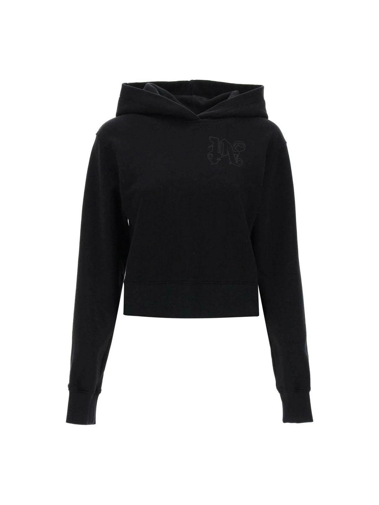 Cropped Hoodie With Monogram Embroidery PALM ANGELS JOHN JULIA.