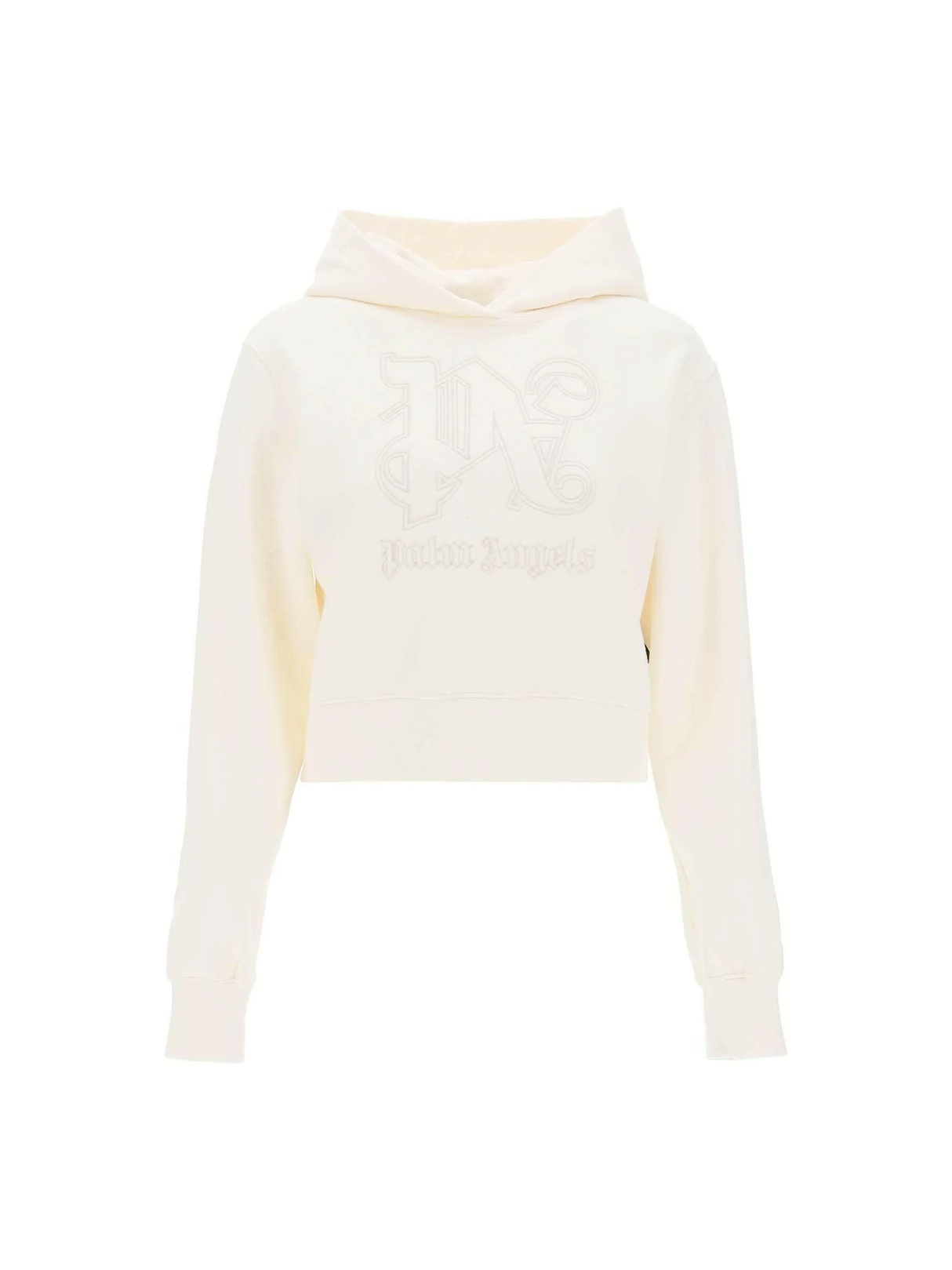 Cropped Hoodie With Monogram Embroidery PALM ANGELS JOHN JULIA.