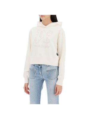 Cropped Hoodie With Monogram Embroidery PALM ANGELS JOHN JULIA.