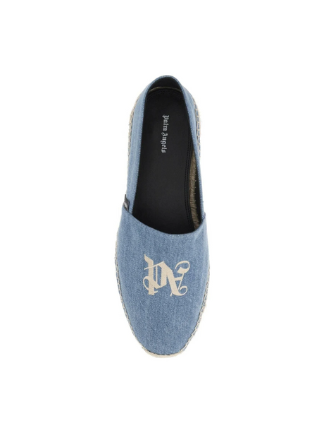 Denim Espadrilles With Embroidered Logo PALM ANGELS JOHN JULIA.