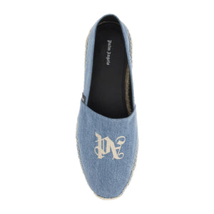 Denim Espadrilles With Embroidered Logo PALM ANGELS JOHN JULIA.