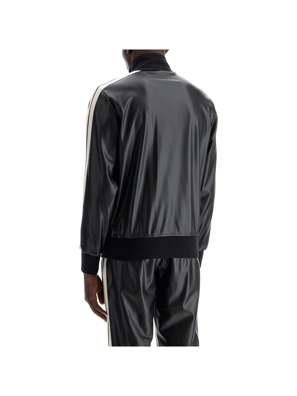 Faux Leather Track Jacket - Man > Clothing > Jackets and Blazers > Casual jackets