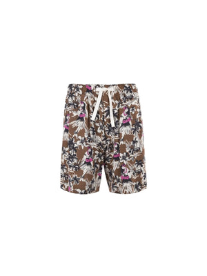 Hula Viscose Short Pants-PALM ANGELS-JOHN JULIA