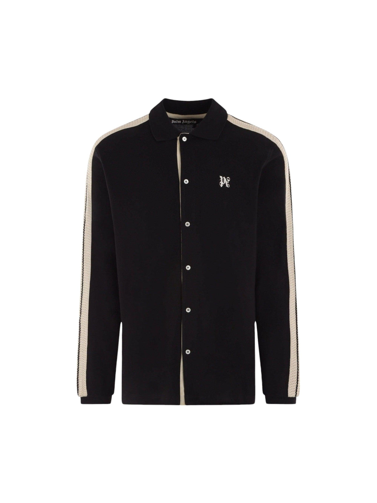 Logo Embroidered Piquet Shirt-PALM ANGELS-JOHN JULIA