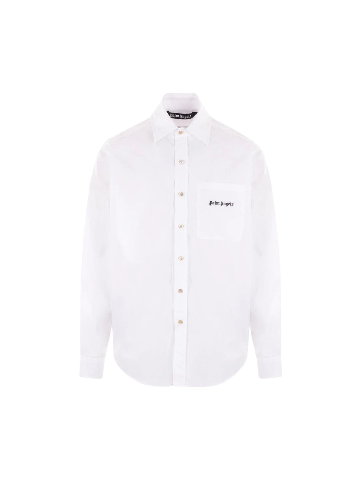 Logo Embroidery Poplin Shirt-PALM ANGELS-JOHN JULIA