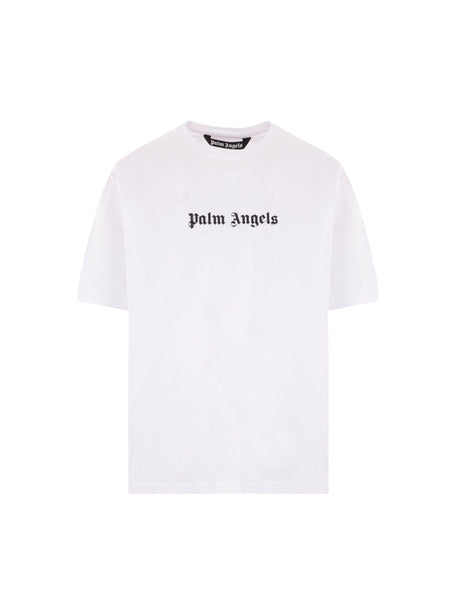 Logo Printed Cotton T-shirt-PALM ANGELS-JOHN JULIA