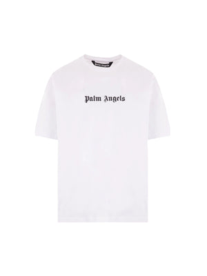 Logo Printed Cotton T-shirt-PALM ANGELS-JOHN JULIA