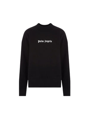 Logo Printed Jersey Sweatshirt-PALM ANGELS-JOHN JULIA