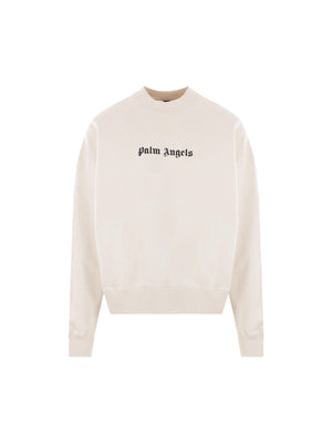 Logo Printed Jersey Sweatshirt-PALM ANGELS-JOHN JULIA