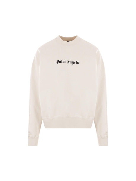 Logo Printed Jersey Sweatshirt-PALM ANGELS-JOHN JULIA