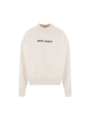 Logo Printed Jersey Sweatshirt-PALM ANGELS-JOHN JULIA