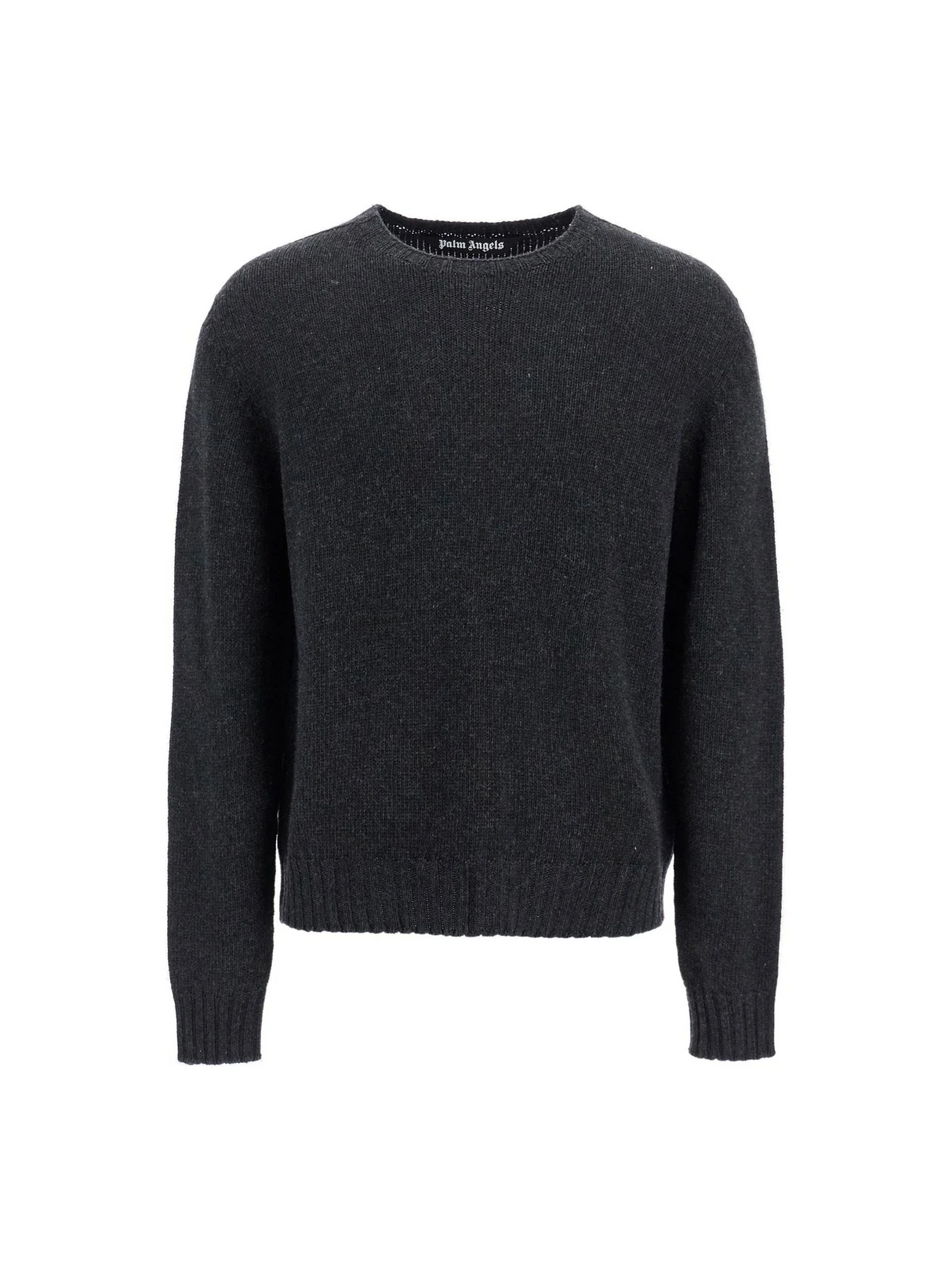 Merino Wool Curved Logo Sweater