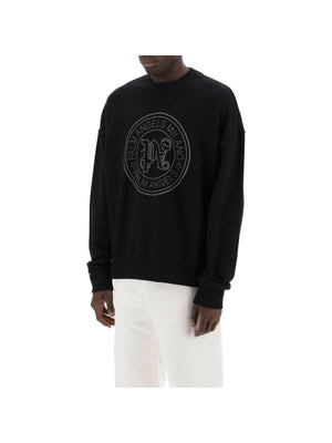 Milano Stud Cotton Crewneck Sweater.