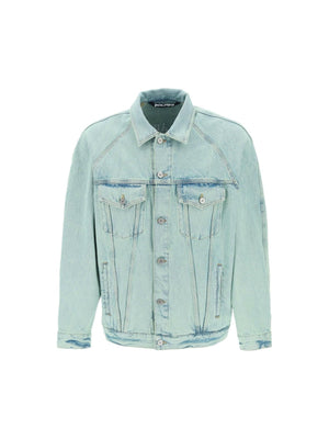 Mint Off-White Overdye Denim Jacket PALM ANGELS JOHN JULIA.