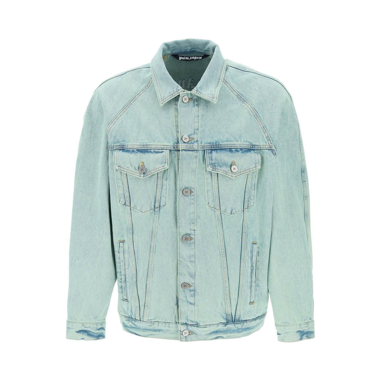 Mint Off-White Overdye Denim Jacket PALM ANGELS JOHN JULIA.