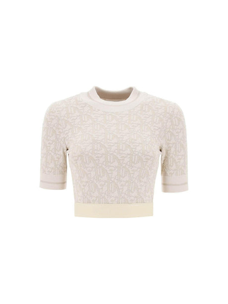 Monogram Cropped Top In Lurex Knit PALM ANGELS JOHN JULIA.