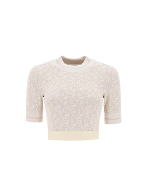 Monogram Cropped Top In Lurex Knit PALM ANGELS JOHN JULIA.