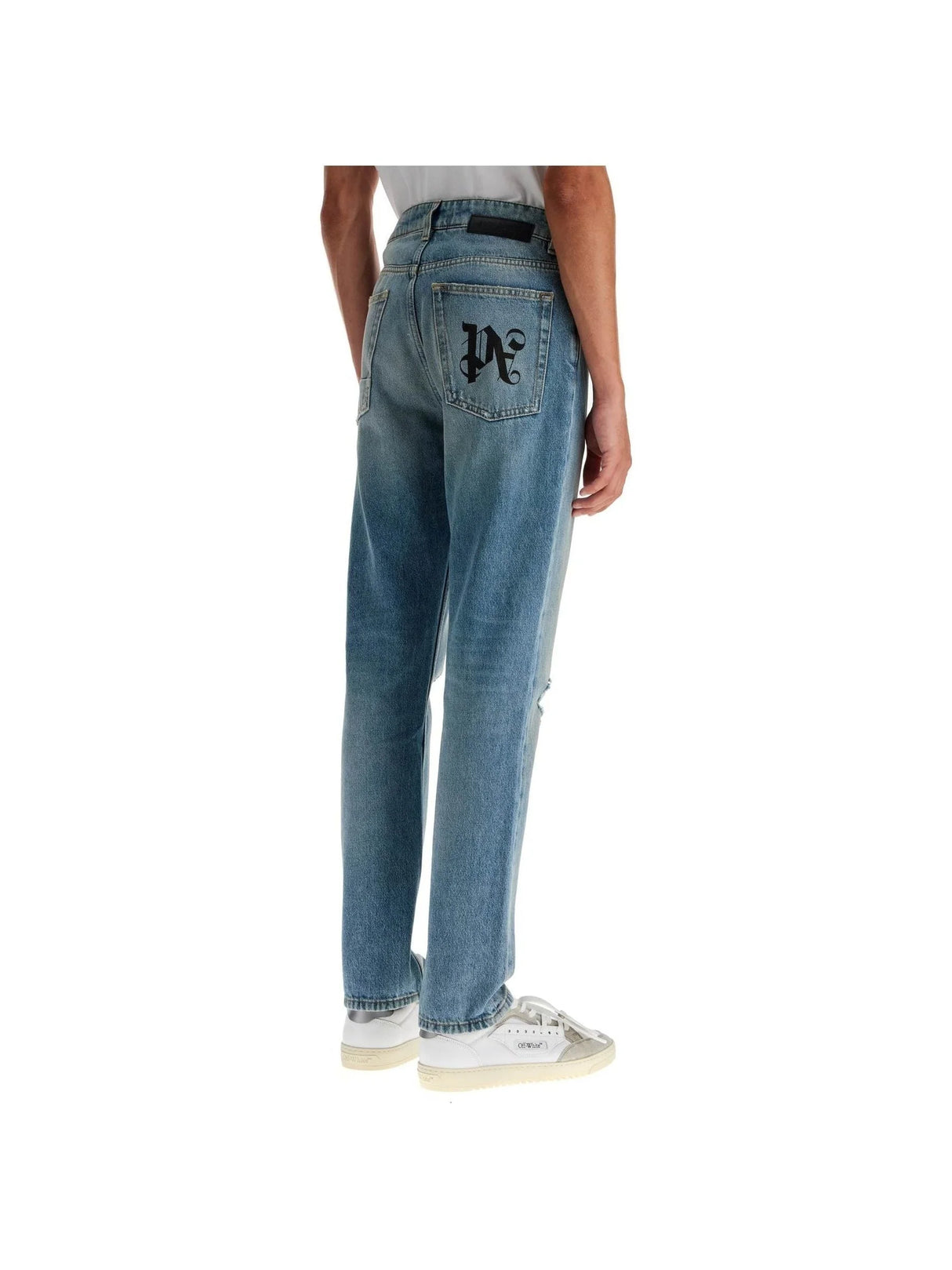 PALM ANGELS-Monogram Print Jeans -JOHN JULIA.