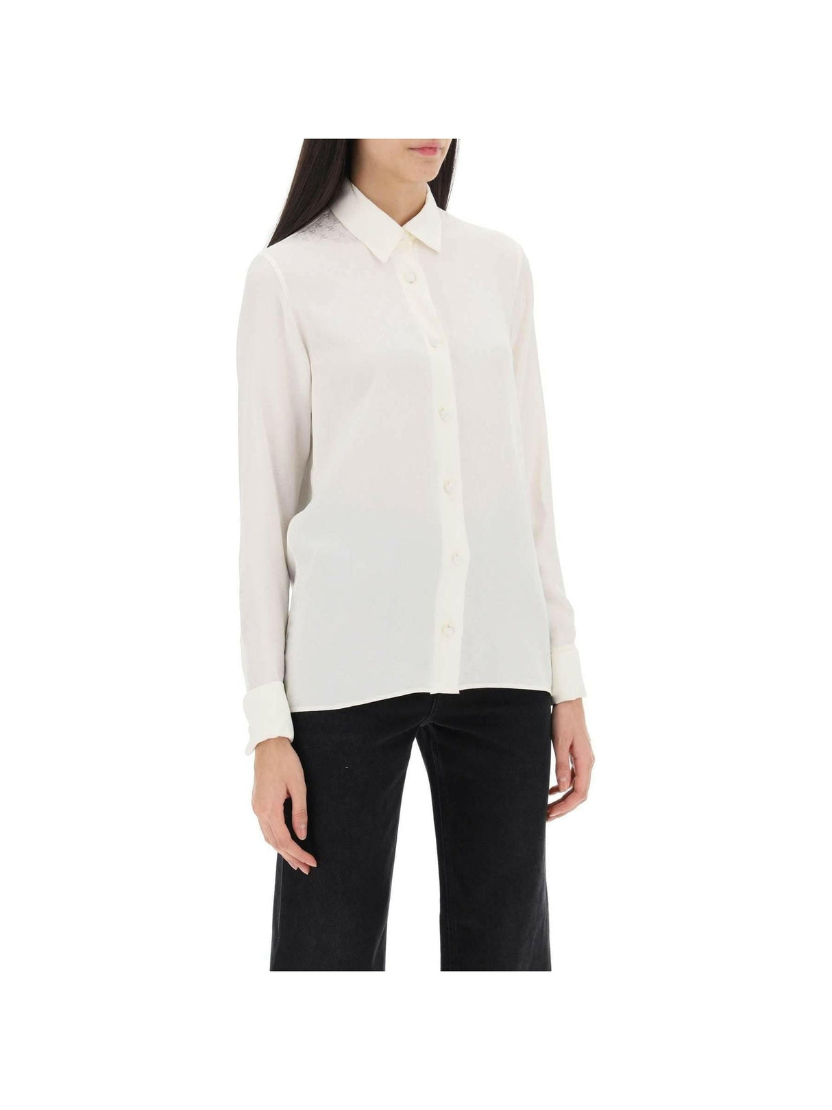 PALM ANGELS-Monogram Satin Shirt-JOHN JULIA