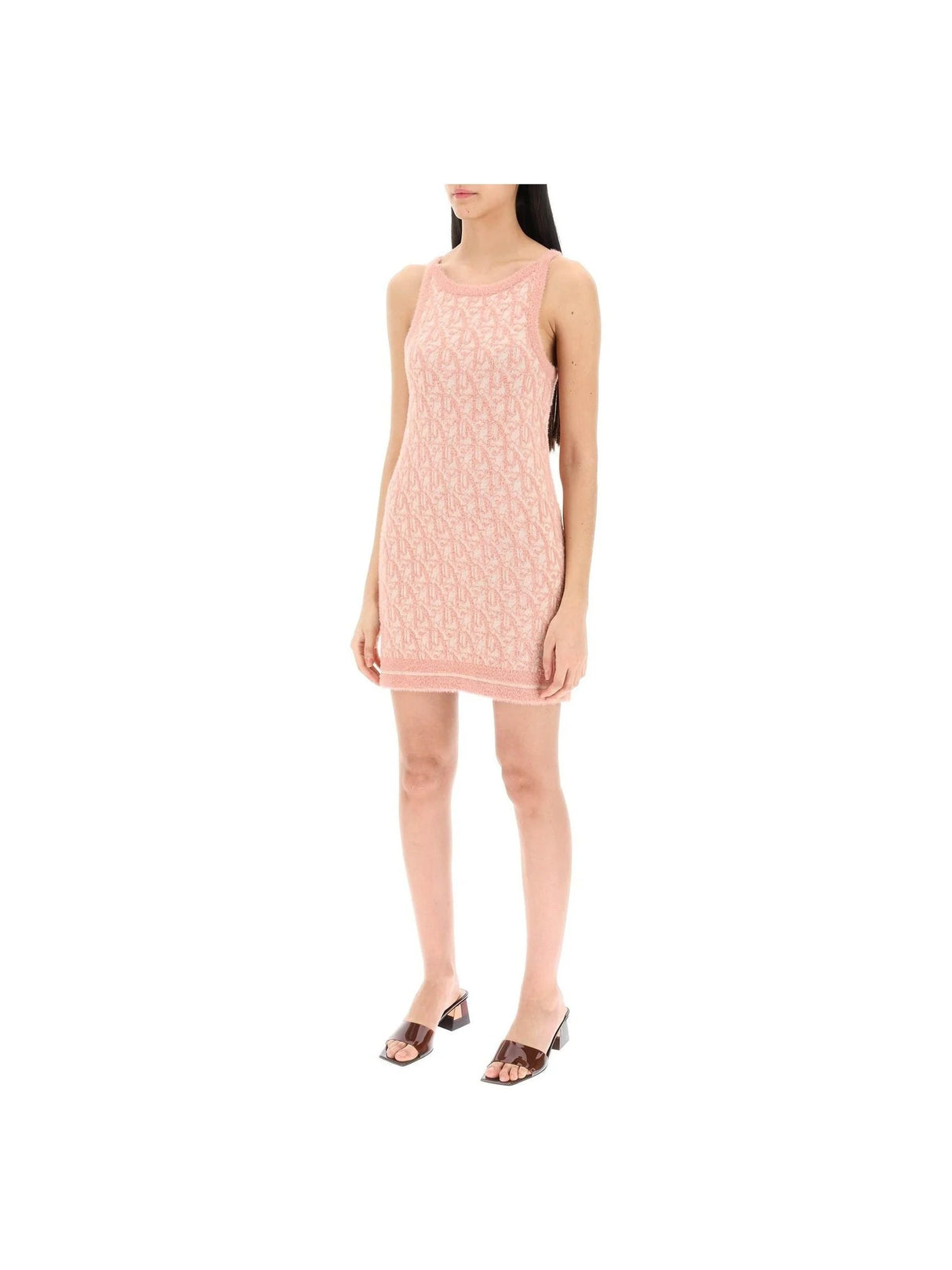 Monogram Wool-Blend Knitted Mini Dress - Women > Clothing > Dresses > Mini