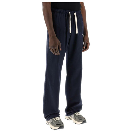 Navy Cotton Drawstring Cotton Travel Pants PALM ANGELS JOHN JULIA.