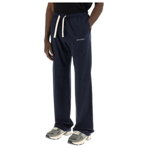 Navy Cotton Drawstring Cotton Travel Pants PALM ANGELS JOHN JULIA.