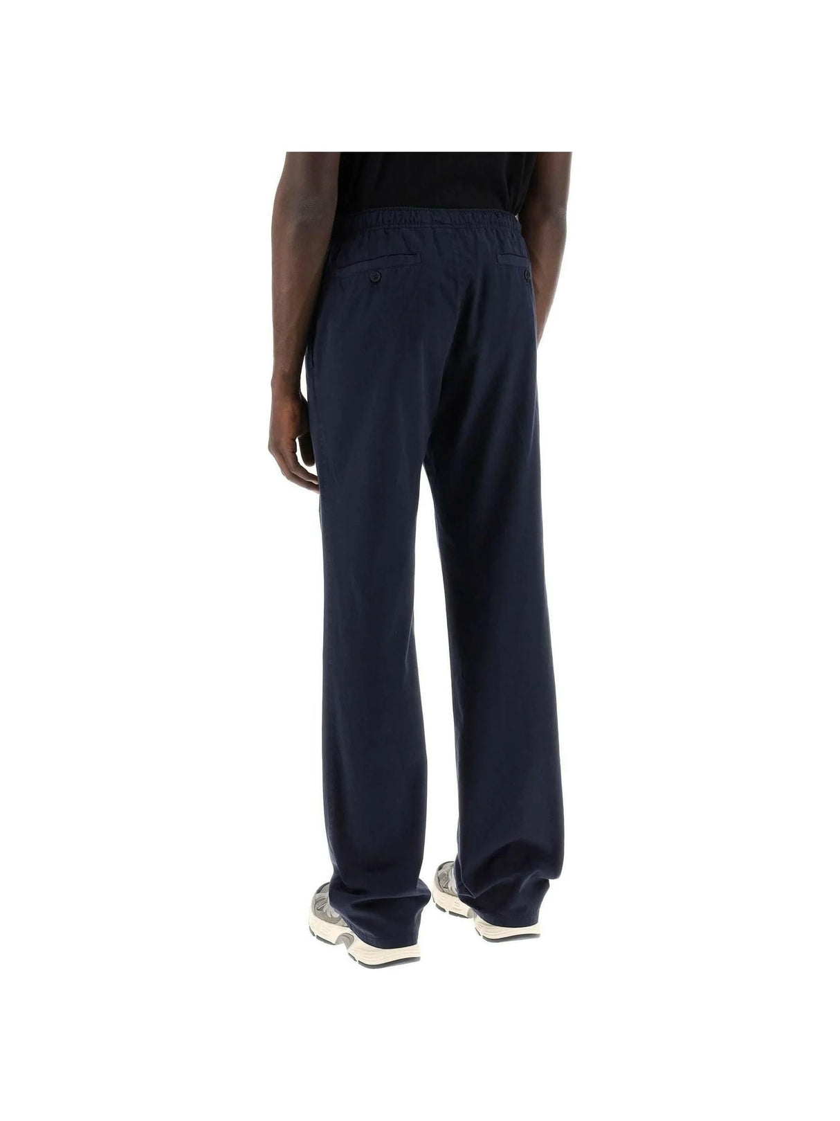 Navy Cotton Drawstring Cotton Travel Pants PALM ANGELS JOHN JULIA.