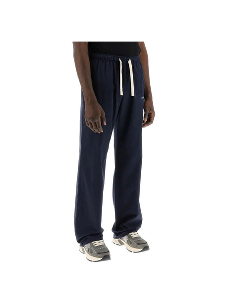 Navy Cotton Drawstring Cotton Travel Pants PALM ANGELS JOHN JULIA.