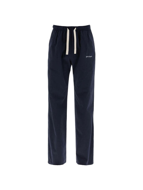 Navy Cotton Drawstring Cotton Travel Pants PALM ANGELS JOHN JULIA.