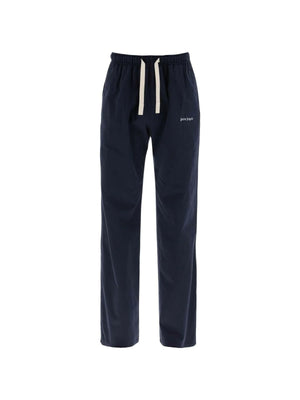 Navy Cotton Drawstring Cotton Travel Pants PALM ANGELS JOHN JULIA.