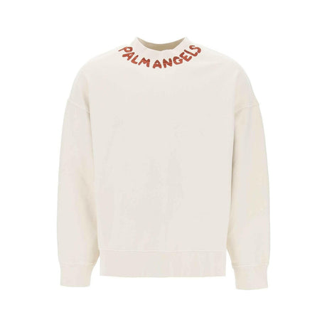 Off White Cotton Jersey Sweatshirt PALM ANGELS JOHN JULIA.