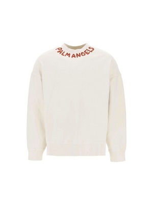 Off White Cotton Jersey Sweatshirt PALM ANGELS JOHN JULIA.