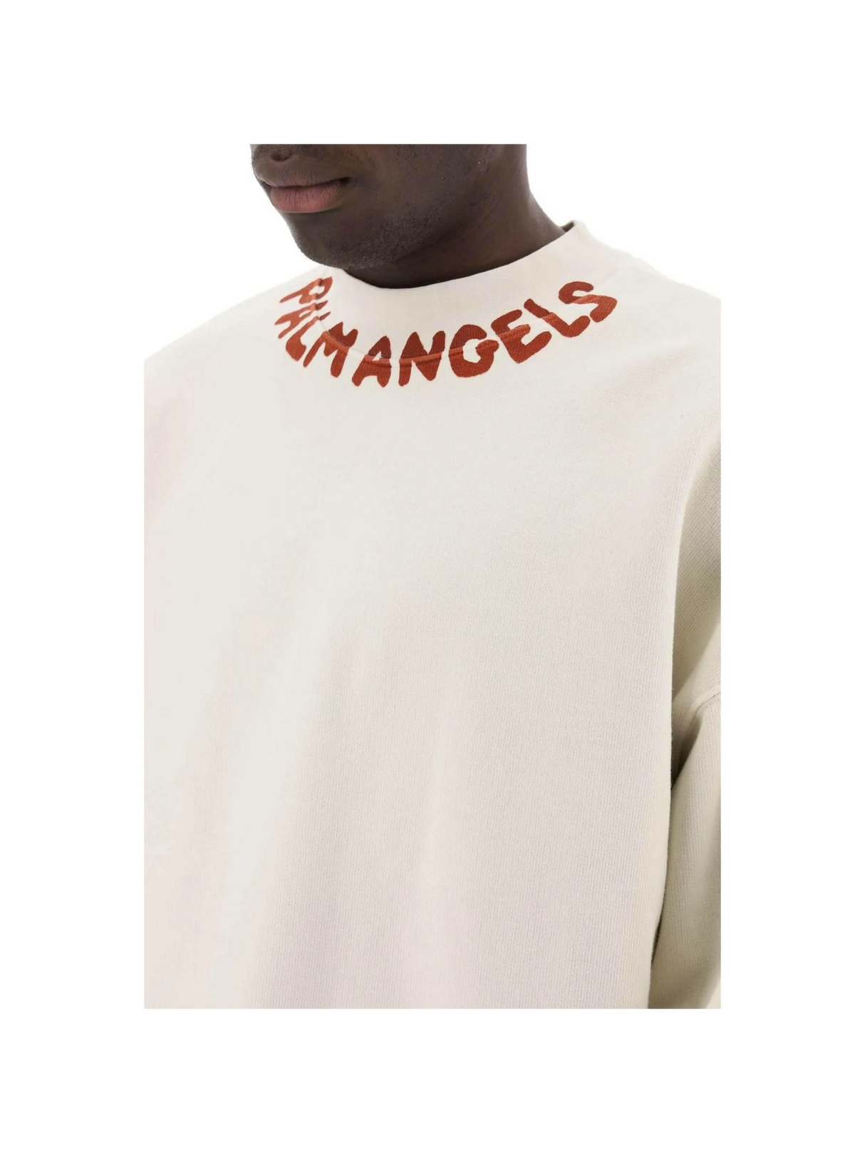 Off White Cotton Jersey Sweatshirt PALM ANGELS JOHN JULIA.