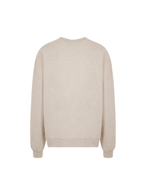 Pa Monogram Cotton and Linen Sweatshirt-PALM ANGELS-JOHN JULIA